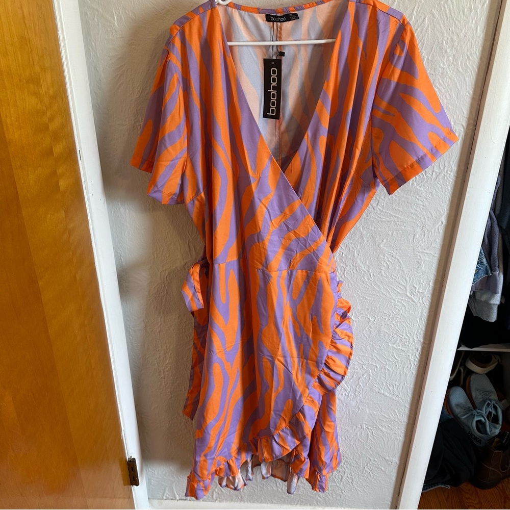 Boohoo wrap dress